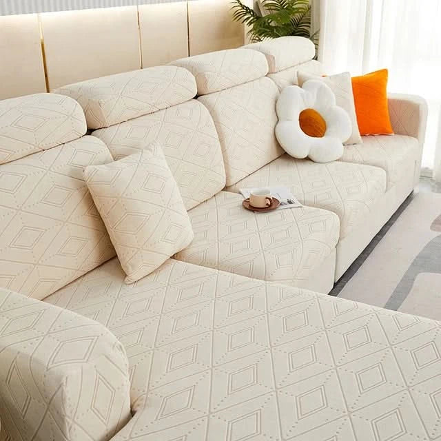 SlipBliss - Elegant Jacquard Non-Slip Sofa Cover