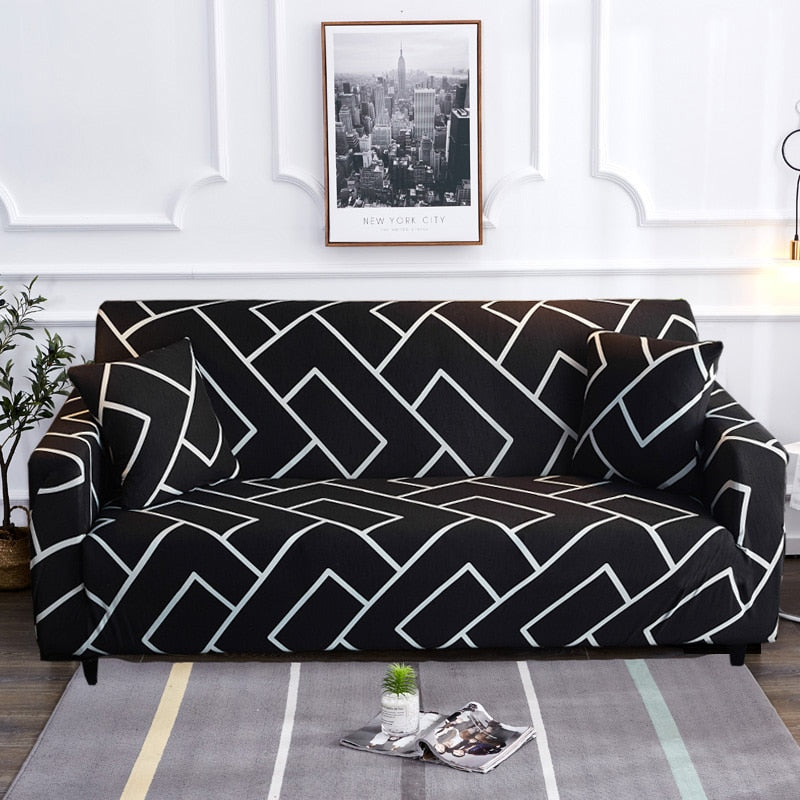 Moderne skridsikker farverig elastisk sofatræk