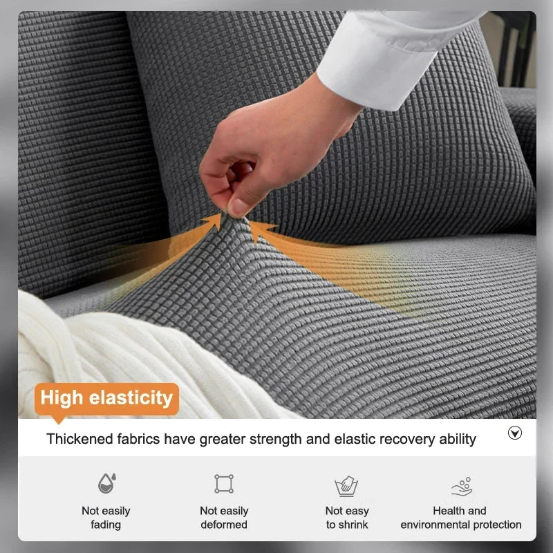 Sofalino Stretch | Elastisk Sofapude | Jacquard Design | Til 1–4 Sæder &amp; L-form