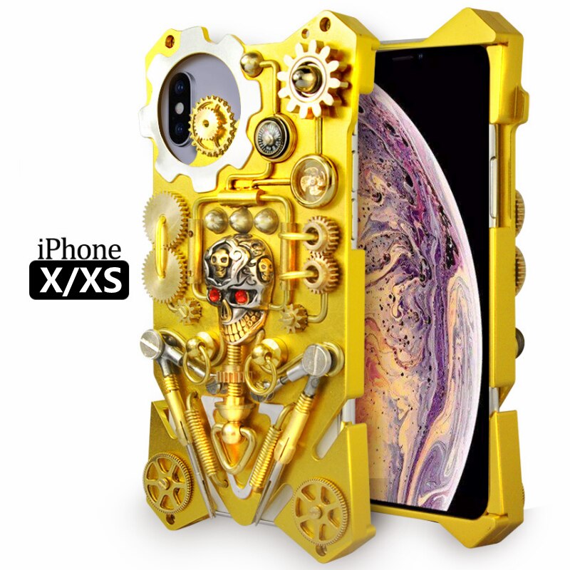 Mechanic Skull Cyberpunk Stil iPhone Cover
