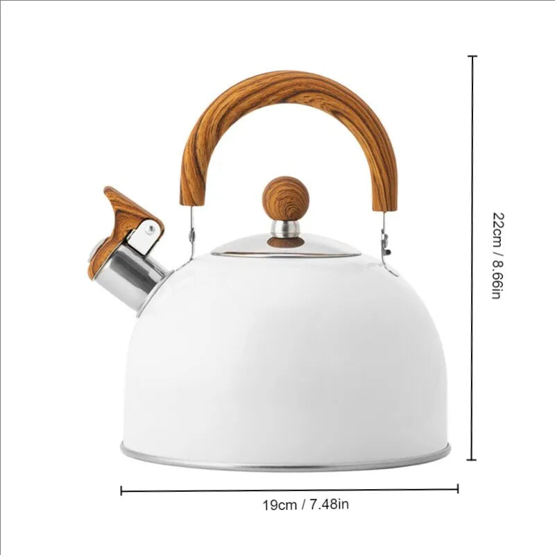 1 stykke 2.5/3 l liter kedel lavet af rustfrit stål, forstærket kedel, gas induktionskomfur, universel kedel, kedel