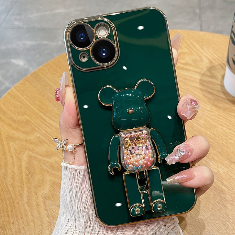 Bjørn Elsker farverig 3D Dukke Telefon Etui