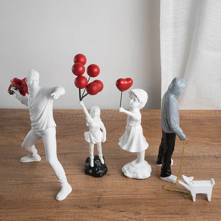 Banksy-inspireret skulpturkollektion