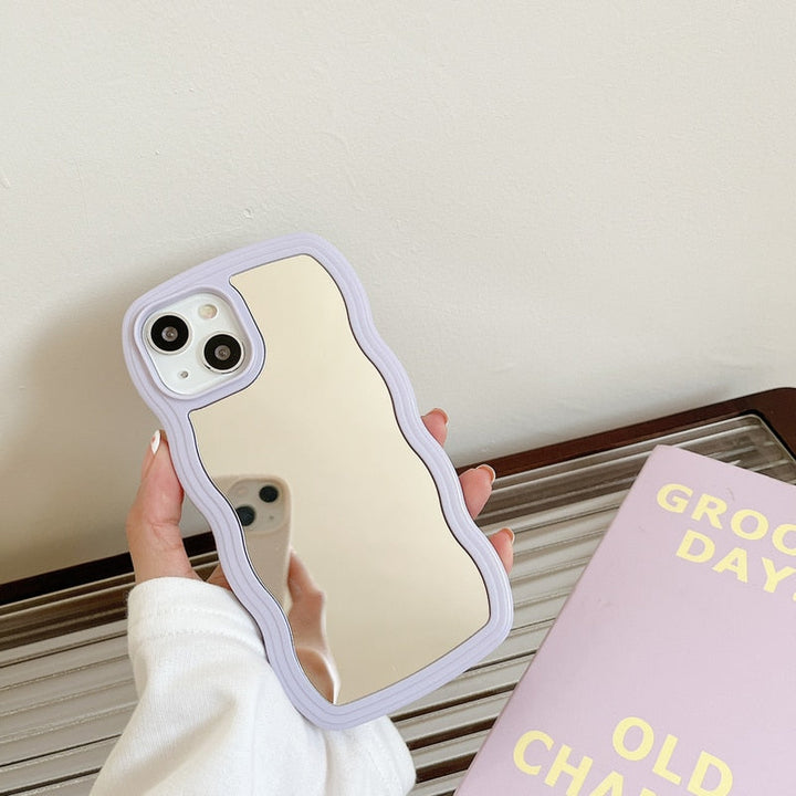 Bølget Makeup Spejl Telefon Cover