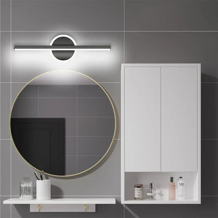 LED Væglampe LineaLux | Sort &amp; Guld | 40/60/80 cm | Varm, Kold &amp; Tre-farvet Lys | Moderne Spejl &amp; Vægbelysning