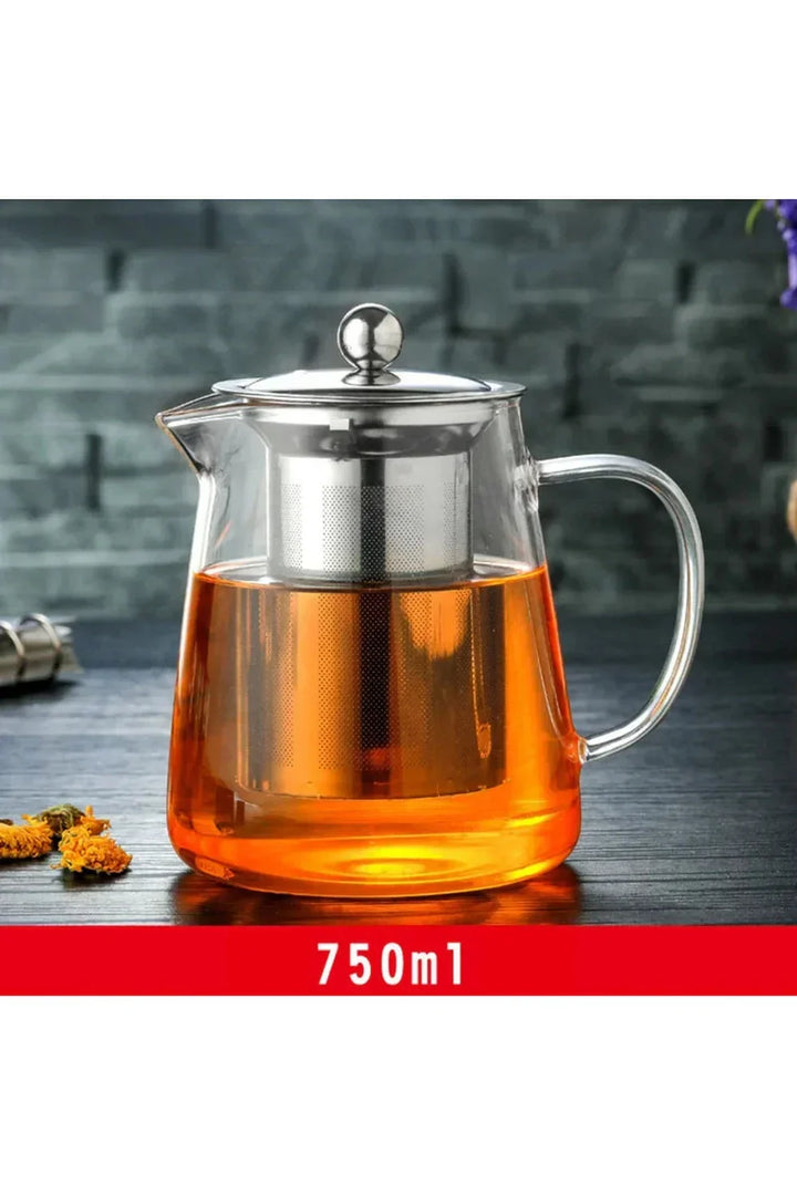 Stål Infuser Glas Teapot