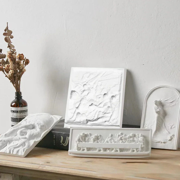 Nordisk INS Stil Karakter Plaster Statue DIY Malet Skitse Fotografi Rekvisitter Bord Dekorationer Hjem Kunst Plaster Dekoration