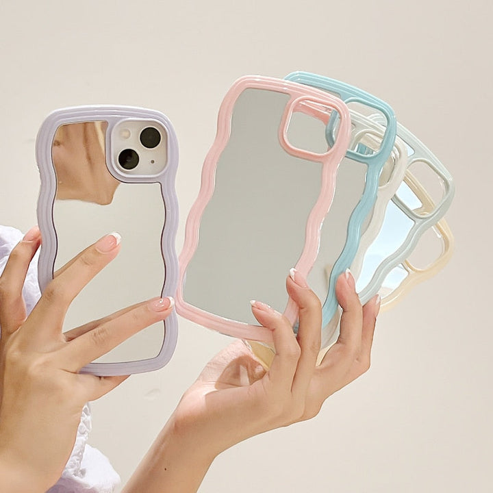 Bølget Makeup Spejl Telefon Cover