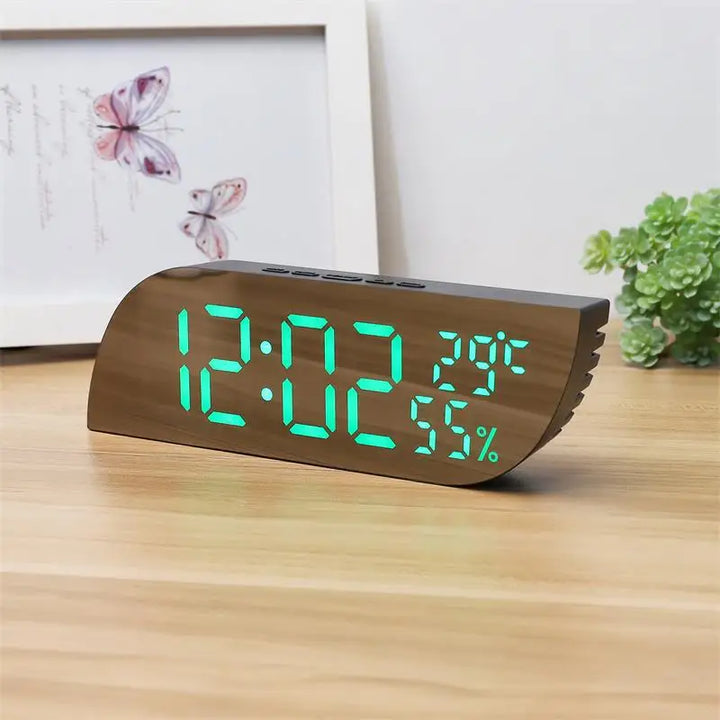 LED Digital Vækkeur med Dobbelt Display &amp; Ubegrænset Snooze