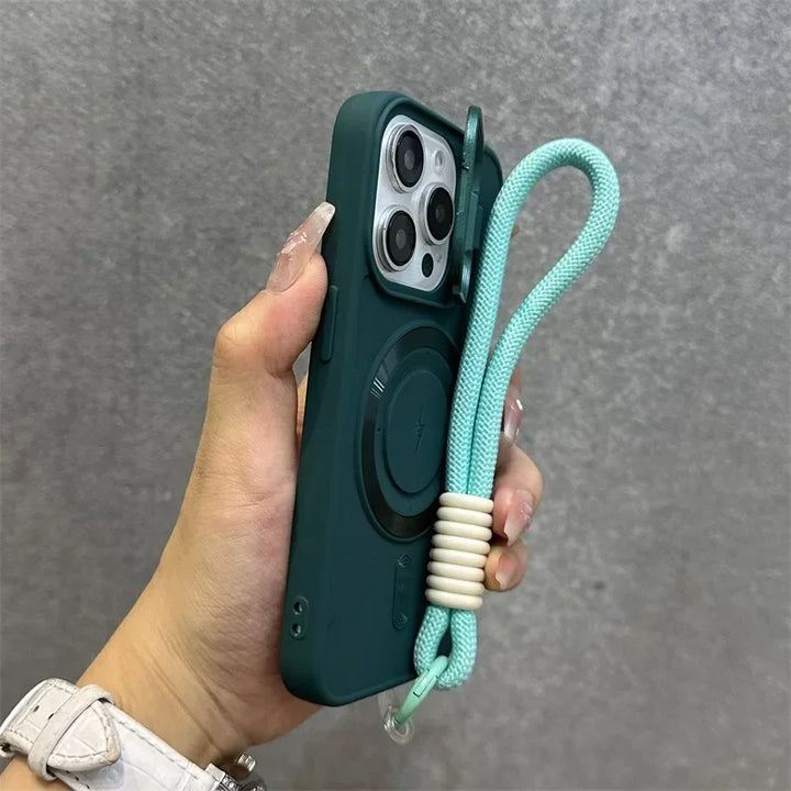 Magnetisk Blød Wrist Bracket Linse Dæksel iPhone Cover