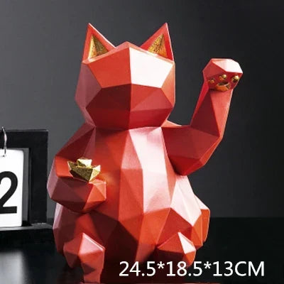 Nordisk Stil Geometrisk Heldig Kat
