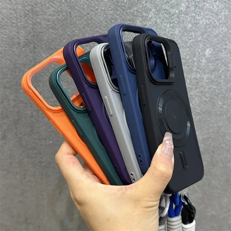 Magnetisk Blød Wrist Bracket Linse Dæksel iPhone Cover