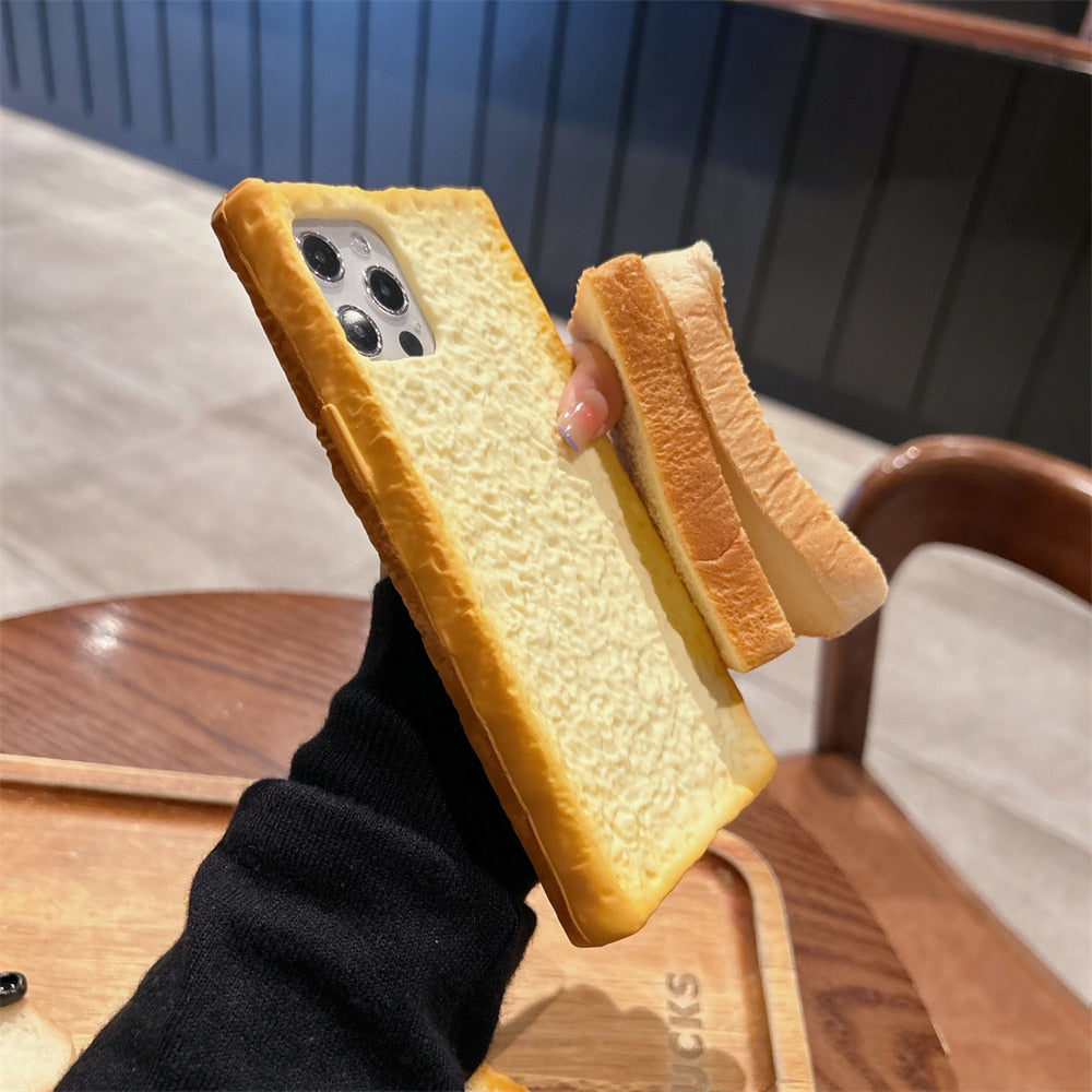 3D Lækkert Toast Armor Telefon Case