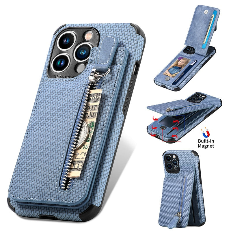 Zip Zip Elegance Wallet iPhone Cover