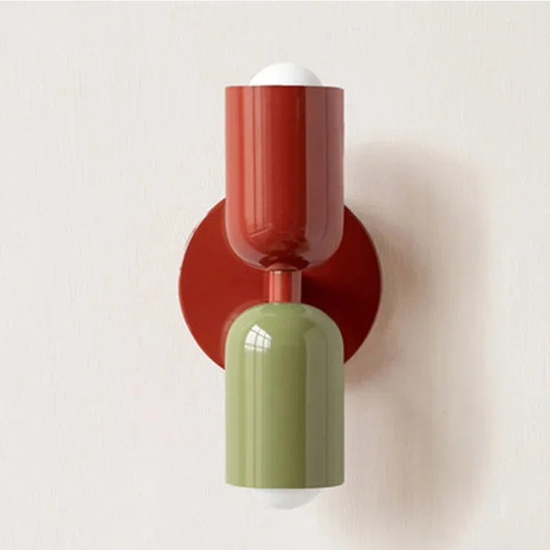 Nordisk LED Væglampe Moderne Minimalistisk Creme Dobbelt Hoved Lys til Stue, Soveværelse og Studie Indendørs Dekoration