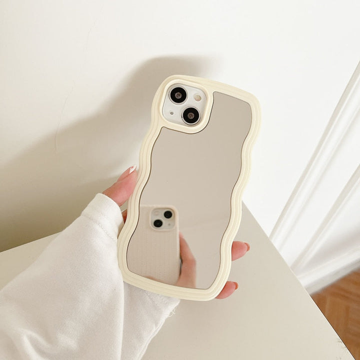 Bølget Makeup Spejl Telefon Cover
