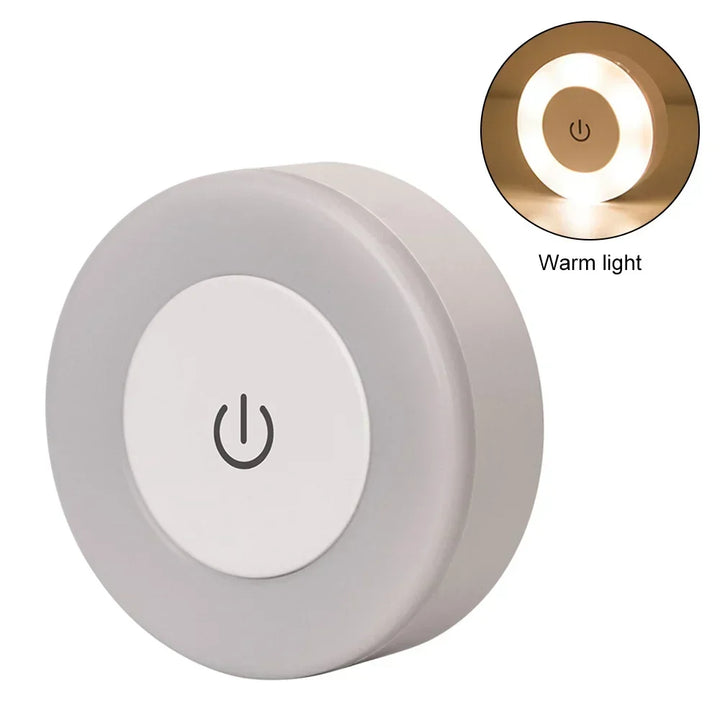 LUMORA Touch LED Nattelygte | USB Genopladelig | Magnetisk &amp; Trinløs Dæmpning | Varm &amp; Kold Lys