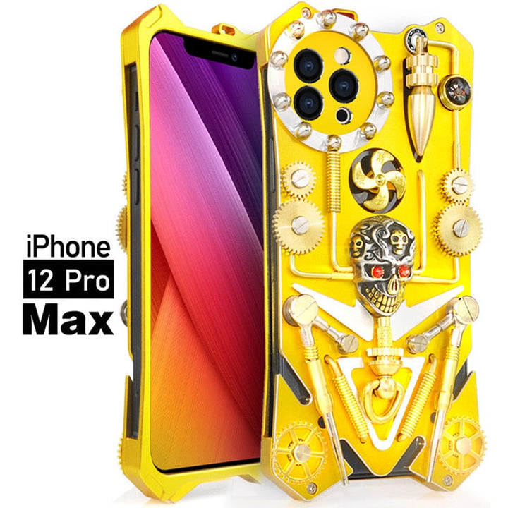 Mechanic Skull Cyberpunk Stil iPhone Cover