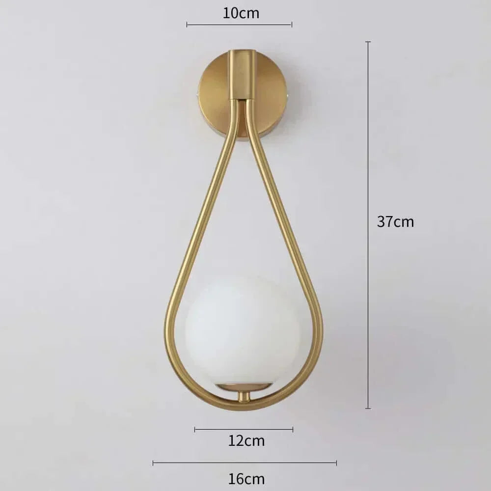Drop Luxury Glass Ball Wall Light