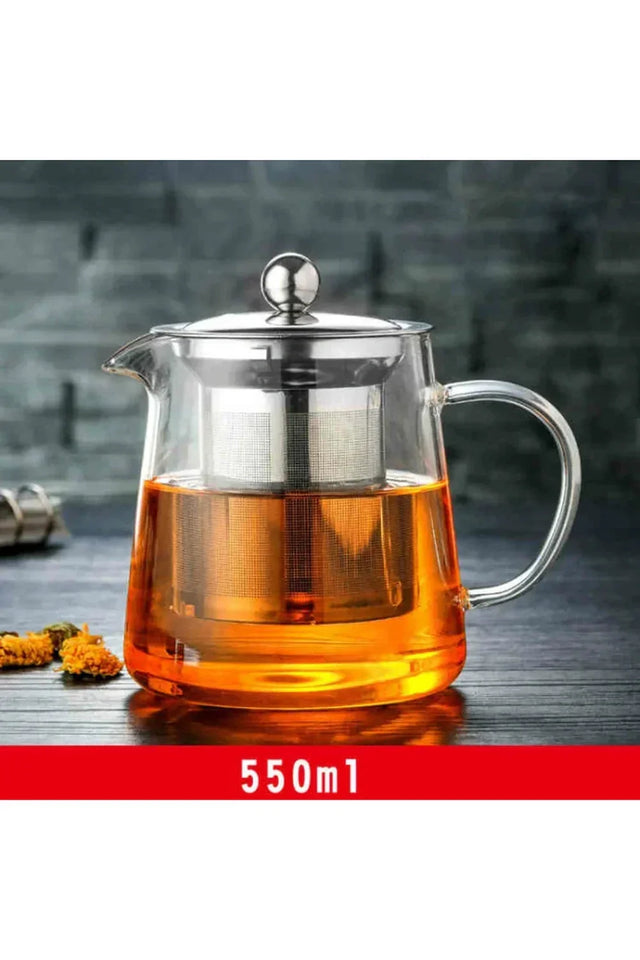Stål Infuser Glas Teapot