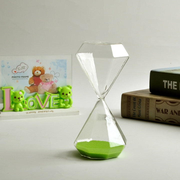 5–60 minutters diamant timeglas, timeglas, timeglas, gave til børn, timeglas, hjemmedekoration, fås i flere farveindstillinger
