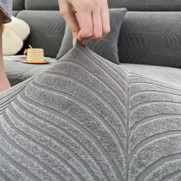 PlushSecure - Elegant Jacquard Sofa Betræk til Skridsikker Komfort
