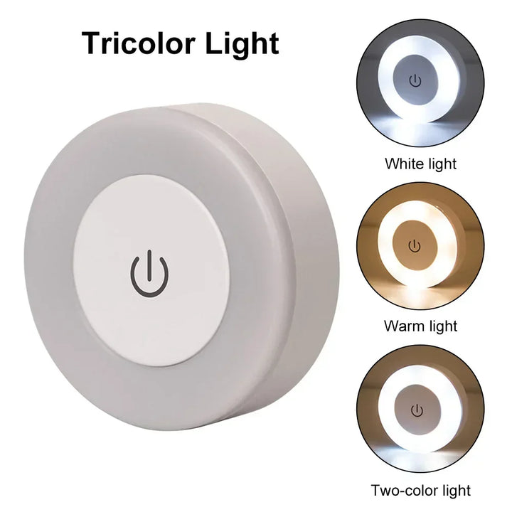 LUMORA Touch LED Nattelygte | USB Genopladelig | Magnetisk &amp; Trinløs Dæmpning | Varm &amp; Kold Lys