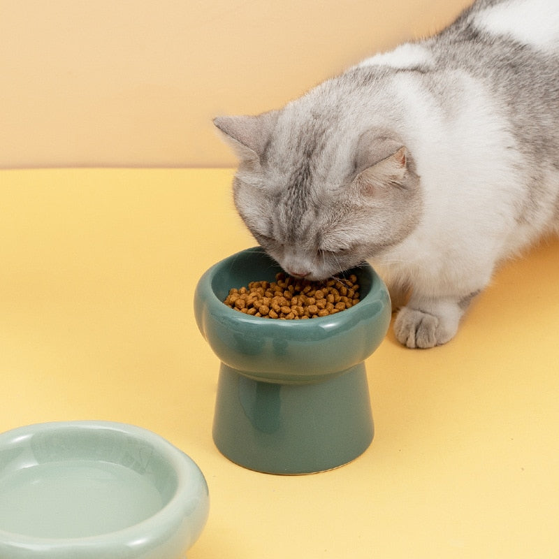 Luna Keramiske Hævede Katte Skåle