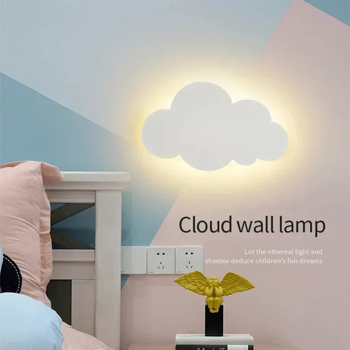 LED Cloud Væglampe | 3-farvet Dæmpbar som Nattelys | Hvid