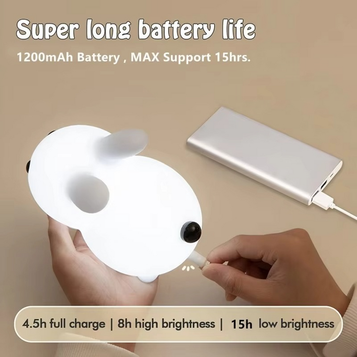 Fortryllende Jade Kanin LED Natlys