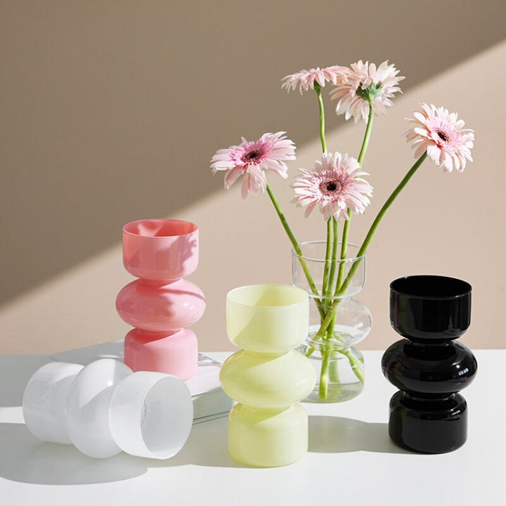Glas Dyre Vase - Multifarvet