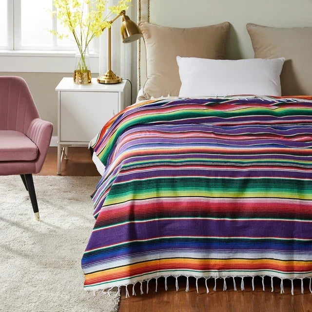 farverig mexicansk Serape tæppe