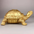 Messing Feng Shui Skildpadde Statue Heldigt Dyr Skulptur for Lang Leve Hjem Kontor Dekoration Figurin Gave Studie Ornament
