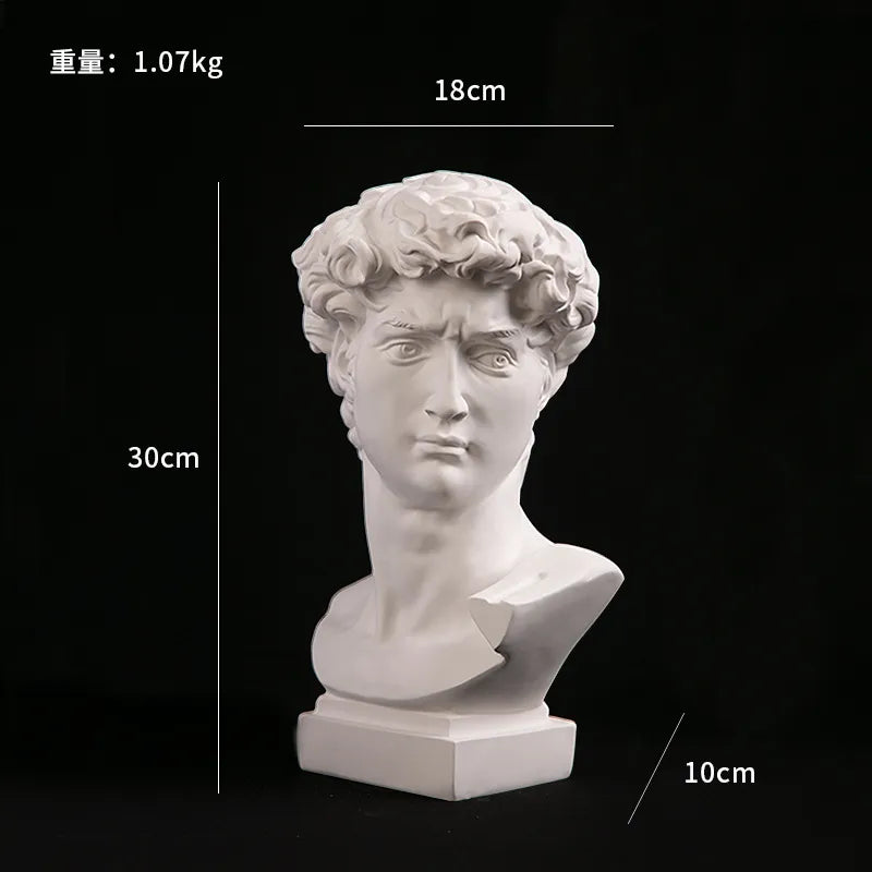 Europæisk Hjemmedekor David Hoved Harpiks Statuer Statuer Hjem Dekor Moderne Abstrakt Kunst Buste Skulptur Kunst Skitse Praksis
