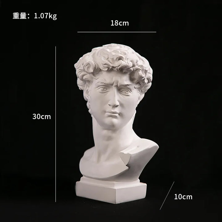 Europæisk Hjemmedekor David Hoved Harpiks Statuer Statuer Hjem Dekor Moderne Abstrakt Kunst Buste Skulptur Kunst Skitse Praksis