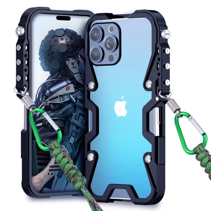 Taktisk Greb Stødabsorberende Legering Ramme iPhone Etui