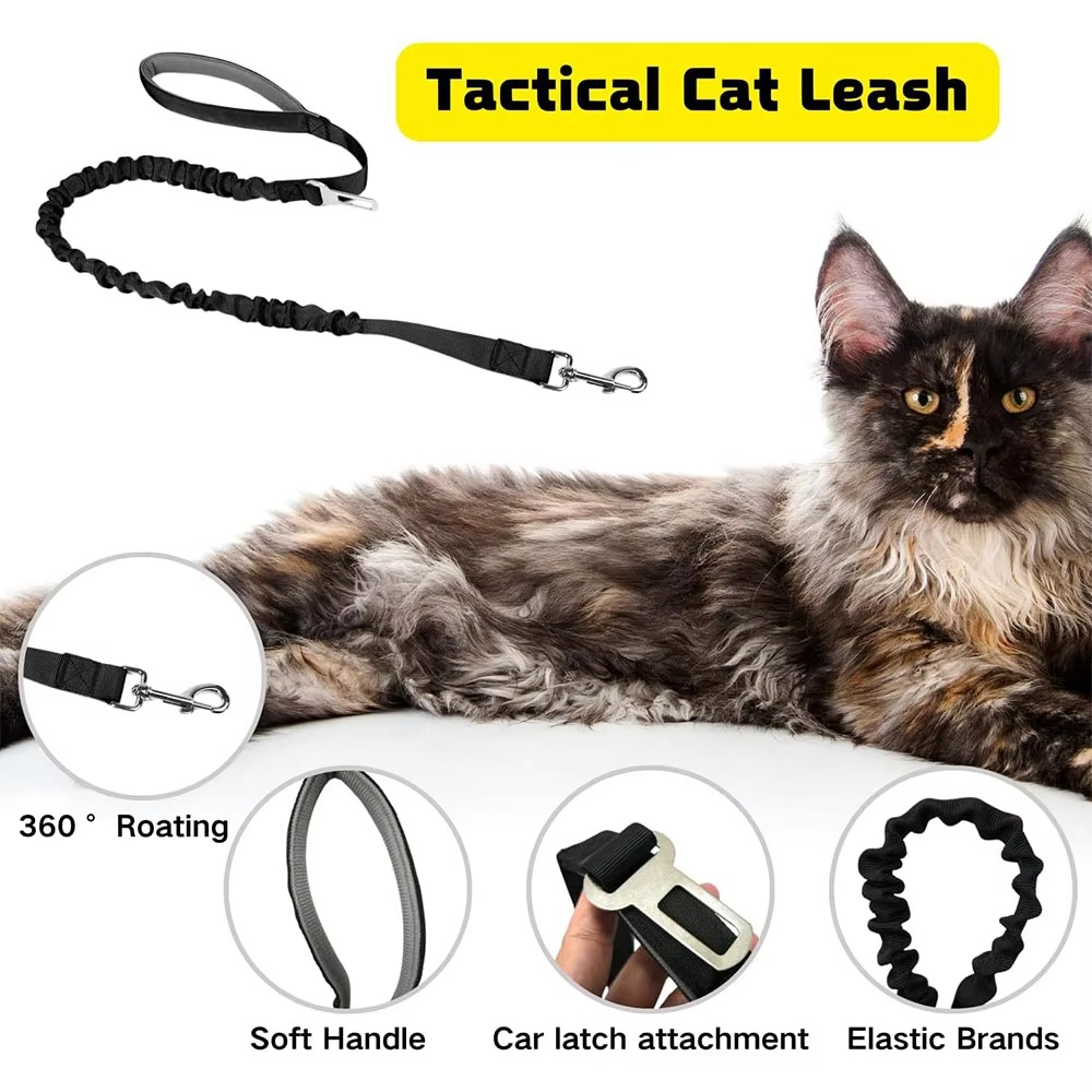 Justerbart Taktisk Kæledyrsele med Kontrolhåndtag til Katte og Store Hunde
