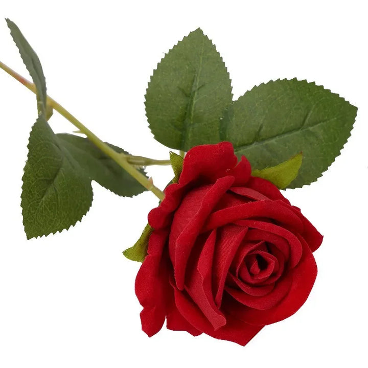 20 stk. Realistisk Velvet Silke Rose Bouquet