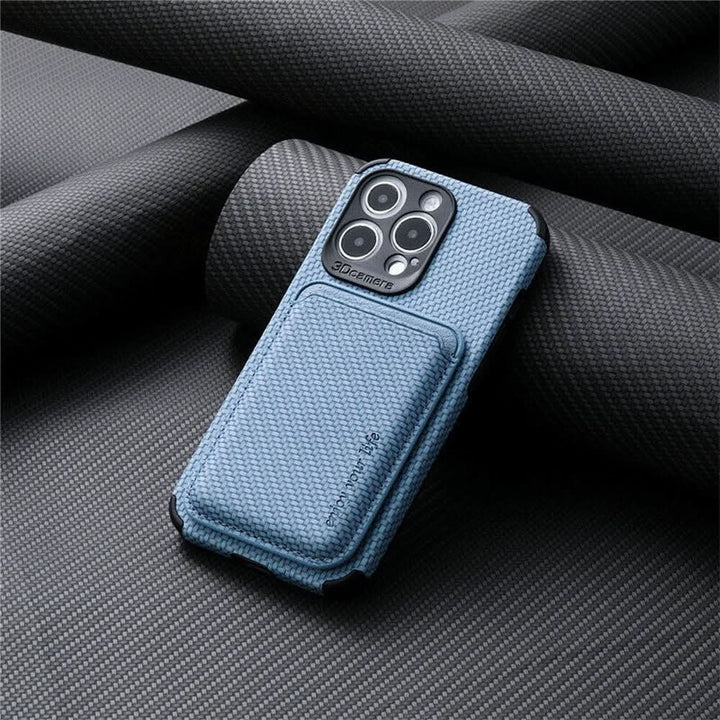 MagSafe Wallet Telefonetui med Carbon Fiber Beskyttelse