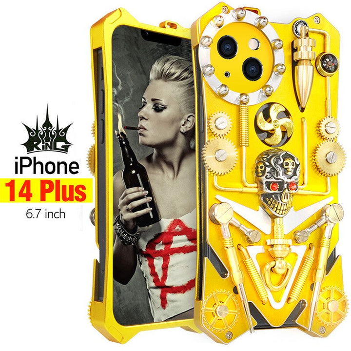 Mechanic Skull Cyberpunk Stil iPhone Cover