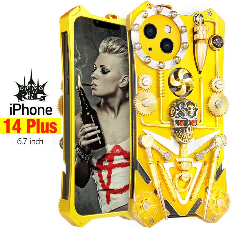 Mechanic Skull Cyberpunk Stil iPhone Cover