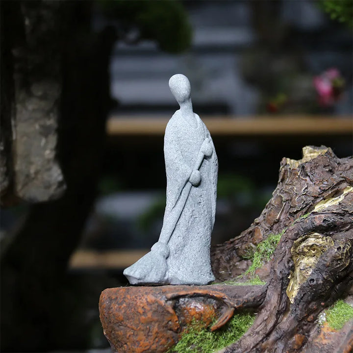 Buddha Sten Statue Lille Buddhister Tibetansk Buddhisme Figurer Zen Have Ornament Meditation Hjem Akvarium Dekoration