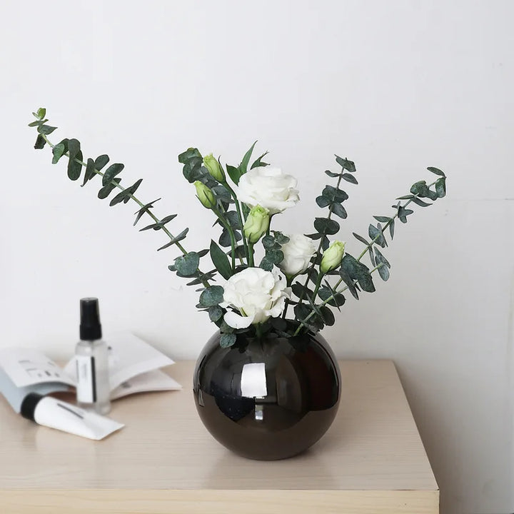 Stål Vase i Nordisk Stil Desktop Blomsterpotte BeFlower Pots Guld Sort Roséguld Klassisk Hjem Deko