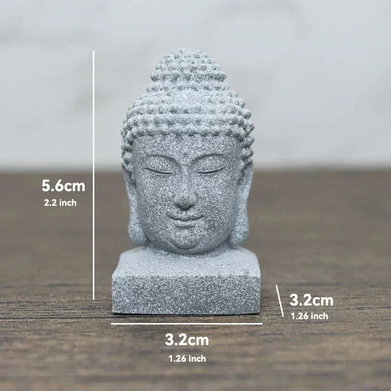 Buddha Sten Statue Lille Buddhister Tibetansk Buddhisme Figurer Zen Have Ornament Meditation Hjem Akvarium Dekoration