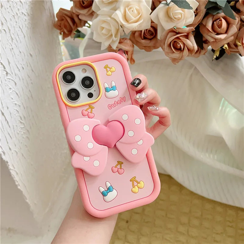 Skøn 3D Foldet Sommerfugl Stødabsorberende iPhone Cover