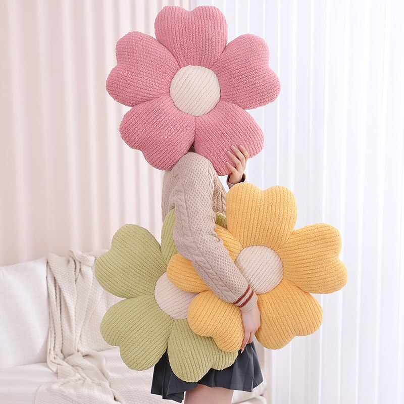 Fluffy Kløver Blomster Pude