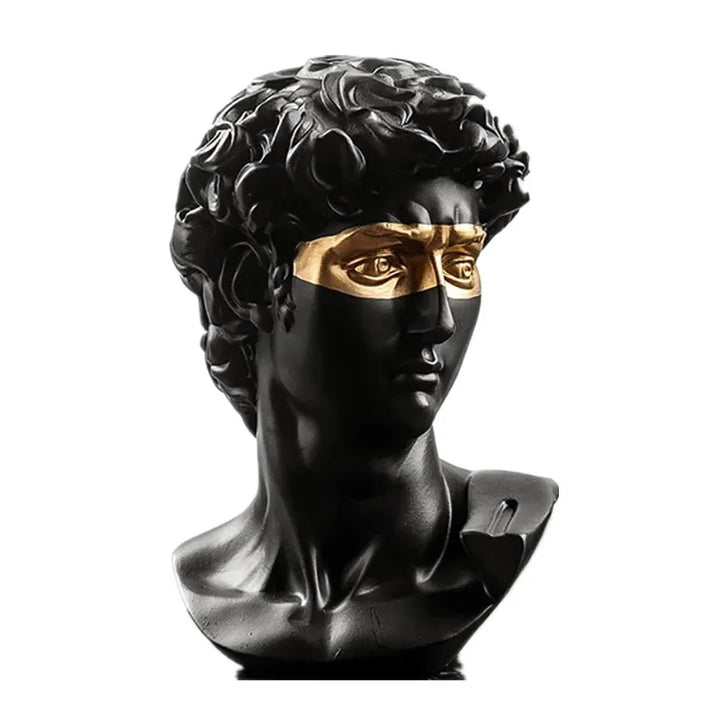 Statuer til dekoration, 15 cm, David, sofabord, hjemmedekoration, ornamenter, byste af et rum lavet af gips, hvid harpiks, dekorativ kunstskulptur