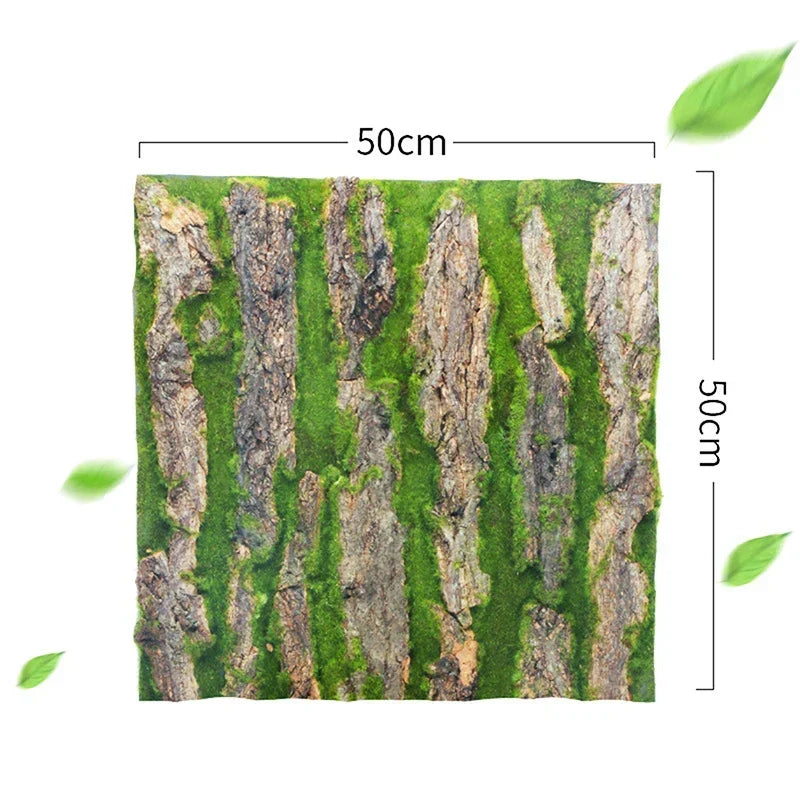 DIY Vægdekoration Grøn Plante Bark