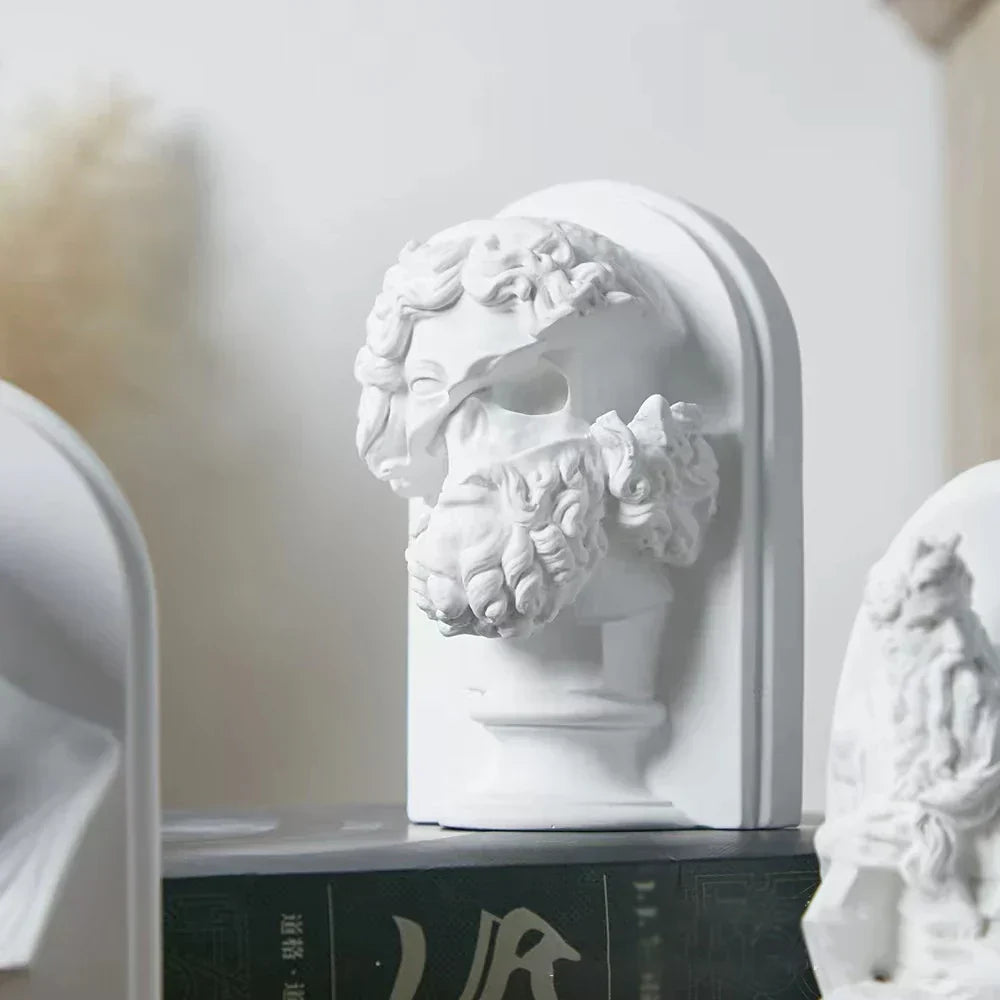 Nordisk INS Stil Karakter Plaster Statue DIY Malet Skitse Fotografi Rekvisitter Bord Dekorationer Hjem Kunst Plaster Dekoration