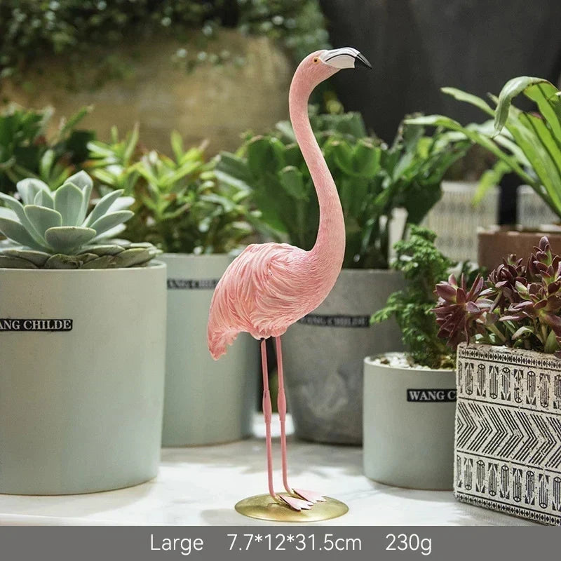 Nordisk Flamingo Figur Figur Statue Skulptur Stue Kontor Bryllup Fest Dekorationer Hjem Dekorations Tilbehør